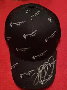 JLPGA mountain under beautiful dream have with autograph 2023 Yamaha Lady's open convention memory cap new goods 