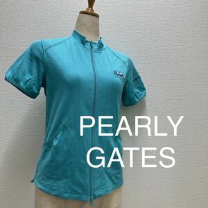 a83N PEARLY GATES パーリーゲイツ size1 ゴルフウェア レディース ターコイズブルー