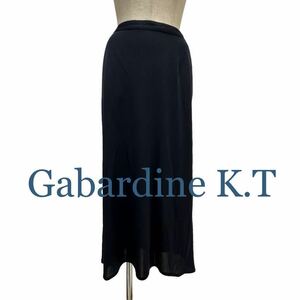 a93N Gabardine K.T ギャバジン ケーティー スカート size11 ブラック 日本製