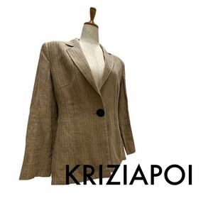 a103N KRIZIAPOI クリツィアポイ ジャケット size42 ベージュ系 レディース