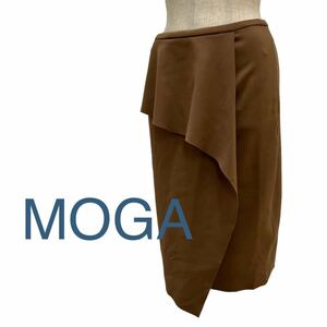 a144N MOGA モガ タイト スカート ブラウン系 日本製