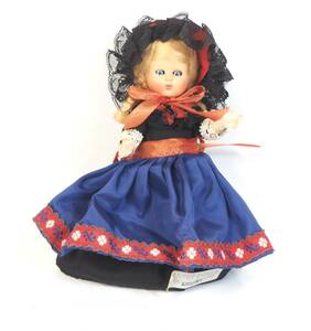 デンマークビンテージ DANISH DOLLS NATIONAL COSTUME AMAGER 1960年代 幅奥行き共に14cm 高さ18cm TET506