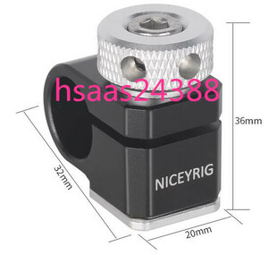  NICEYRIG 15mmシングルロッドクランプ コールドシューアダプター付き 15mmロッドクランプ 15mmロッドロック ロッドクランプ -478 