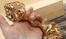 密教法器 宝珠金剛杵 仏教法具 真鍮製 22cm_画像5