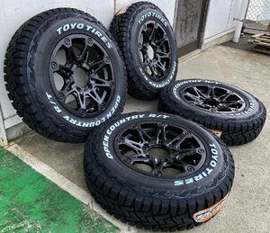 5本セット（背面用付き）ジムニー JB64 JB23 JA12 タイヤホイール BDX08 16インチ TOYO オープンカントリーR/T 185/85R16 ホワイトレター