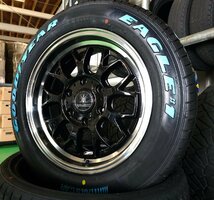 200系ハイエース レジアスエース 215/60R17 人気ホイール新品4本セット グッドイヤー ナスカー ホワイトレター BD00 17インチ_画像5