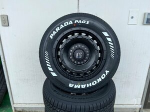 フォレスターSH 純正タイヤサイズ タイヤホイール4本セット ヨコハマ パラダ 215/65R16 ホワイトレター