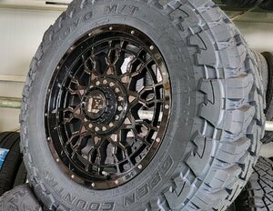 【背面用付き】ラングラーJK JL Jeep タイヤ ホイール5本セット トーヨーオープンカントリーMT 265/70R17 LEXXEL PreDator 17インチ