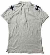 ● DIESEL ディーゼル ● ロゴ プレート 肩 切り替え デザイン 半袖 ポロシャツ グレー S_画像3