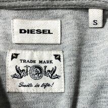 ● DIESEL ディーゼル ● ロゴ プレート 肩 切り替え デザイン 半袖 ポロシャツ グレー S_画像4