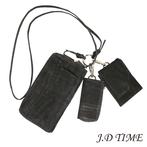 [ original ] crocodile ring shoulder bag black [ new goods ](JD-KO-7415)