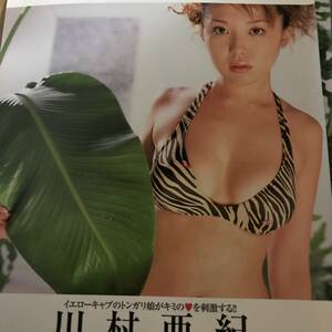 ^_^川村亜紀さん当時物雑誌グラビア写真集等切り抜き5ページ“超ハイレグビキニセクシーグラビア”！D-257【同梱発送可】