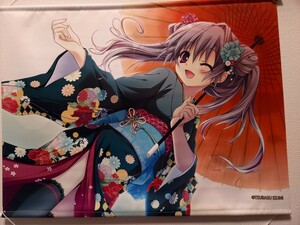 サークル　翡翠亭　販売 　和傘着物娘さん　Wスエード　B2サイズ　タペストリー　イラストレーター　和泉つばす