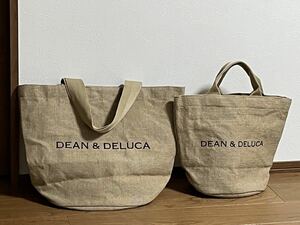 DEAN＆DELUCA 20周年　ジュートマーケット トートバッグ S & Lサイズ　2個セット