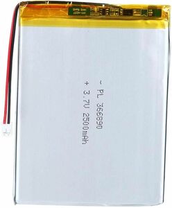 3.7V 2500mAh 366890 Lipo電池の充電式リチウムポリマーイオン電池パックJSTコネクタ-1個