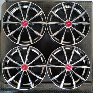 管理番号：S5-119【4本価格】【17x6.5J 5x114.3 ET+53 ハブ73】HOT STUFF LEGZAS・ヴォクシー ステップワゴン等・直接引取可能