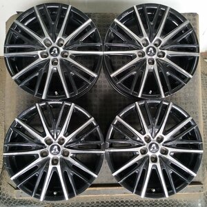 管理番号：S5-202【4本価格】【18x7J 5x114.3 ET+55 ハブ73】ワークWORK ASTLEY・ヴェゼル ステップワゴン等・直接引取可能・下取り可能