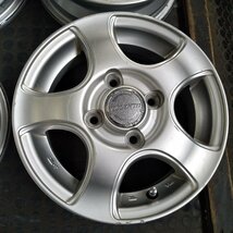 管理番号：S5-237【4本価格】【12x4J 4x100 ET+40 ハブ73】VIOLENTO・軽トラック 軽バン・軽自動車等・直接引取可能・下取り可能_画像5