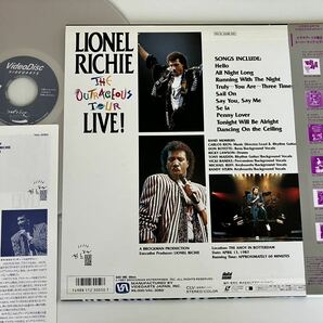 【レーザーディスク美品】Lionel Richie / スーパーライヴ'87 THE OUTRAGEOUS TOUR LIVE! 帯付LD VAL3050 All Night Long,Say You Say Meの画像2