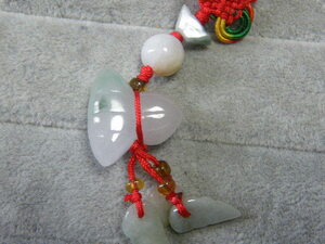 8252..chimaki natural jade .. sphere strap 