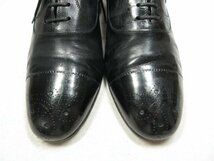 HH 【TANINO CRISCI タニノクリスチー】 セミブローグ レザー ドレスシューズ 紳士靴 (メンズ) size4.5D ブラック ◎15MZA3146◎_画像3