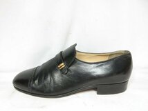 HH【TANINO CRISCI タニノクリスチー】 ベルト付き ローファー スリッポン 紳士靴 (メンズ) size5 ブラック ◎18MZA3159◎_画像7