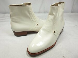 HH with translation unused goods [ma Rely MARELLI] side fastener boots gentleman shoes ( men's ) size24EE white *18MZA3182*