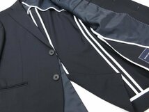 HH 美品 【スーツカンパニー THE SUIT COMPANY】Super120's 絹混 2ボタン 紺無地 2パンツ スーツ (メンズ) 165cm-8Drop 濃紺◎27RMS5198_画像7