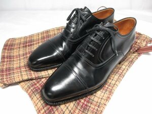 HH 超美品 【ステファノベーメル Stefano Bemer】 内羽根 キャップトゥ ドレスシューズ 紳士靴 (メンズ) size38 ブラック ◎18MZA3131◎