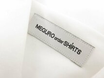 【MEGURO order SHIRTS メグロ】 織柄 オーダーシャツ3枚セット まとめ売り♪ (メンズ) 首周り37cm Yシャツ ホワイト ◎3MK0731◎_画像2