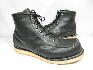 HH2008年製 美品 【レッドウィング RED WING SHOES】8179 アイリッシュセッター モックトゥ 靴 (メンズ) size8E 黒 ◎18MZA3230◎