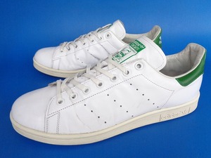 12677■15年製 adidas stansmith アディダス スタンスミス ガラスレザー 白 緑 顔つき 28 cm B24364