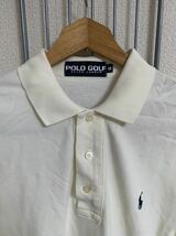 ［POLO GOLF RALPH LAUREN ］ポロゴルフ　ラルフローレン 半袖ポロシャツ　白系　Mサイズ Y990_画像3