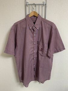 [Timber land] Timberland short sleeves shirt check pattern L size Y1036