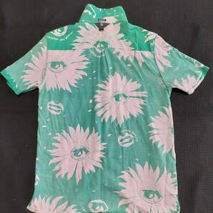 VOLCOM ボルコム アロハシャツ size M グリーン 美品 RNAN020319-01 の画像4