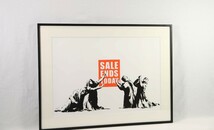 真作 バンクシー 英国WCP社版シルクスクリーン「SALE ENDS」画寸 69cm×48cm POWのエンディングを飾る 消費主義を象徴的に表現 Banksy 7546_画像8