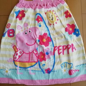 【60cm丈】新品マルシン 巻きタオル Peppa Pig ペッパピッグ 60×120cm サマーサーフペッパ 綿100%　巻きバスタオル ラップ巻きバスタオル