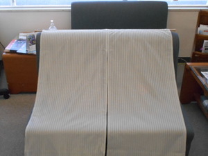  tatami shop san * sewing factory. hand made * race no Len ice gray stripe 180. height ~.~
