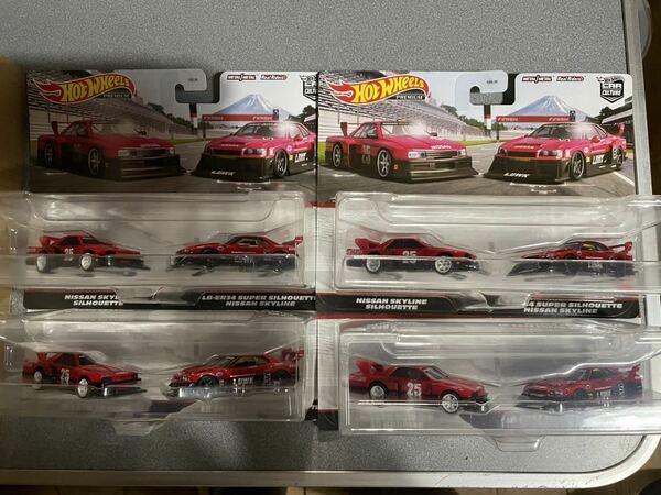 4セット ホットウィール 2パック NISSAN SKYLINE SILHOUETTE LB-ER34 HotWheels スカイライン シルエット R34 LBWKリバティウォーク R30