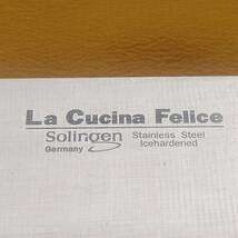 三徳包丁 万能包丁 洋包丁 La Cucina Felice Solingen クチーナ ゾーリンゲン 刃長約180㎜ 庖丁 刃物 Kitchen knife Santoku knife【1024】_画像10