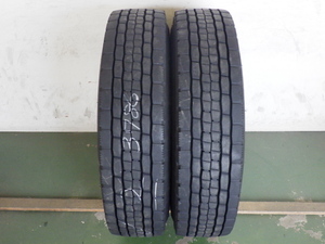 L16494-ダンロップ SP680 225/80R17.5 123/122L 中古 8分山 2本セット オールシーズンタイヤ 2021年製