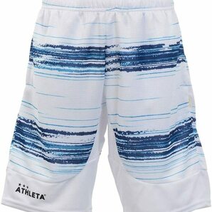 【KCM】Z-athlet-136-140★展示品★【ATHLETA/アスレタ】ジュニア ボーダープラクティスパンツ ハーフパンツ 02333J ホワイト サイズ140の画像1