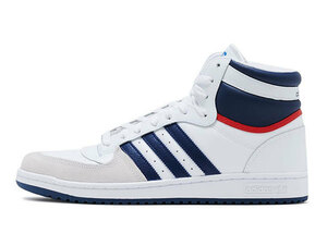 adidas Originals (アディダス) トップテン ハイカット スニーカー シューズ (GX0740) TOP TEN RB HI White/Red/Navy (26cm)