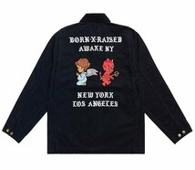 BornxRaised (ボーンアンドレイズド) ジャケット カバーオール BORN X RAISED + AWAKE NY CARHARTT WIP CHORE COAT BLACK ブラック (M)_画像1