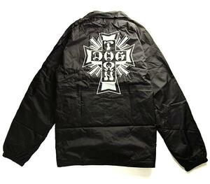 Dogtown (ドッグタウン) US コーチジャケット Cross Logo Windbreaker Jacket Black ブラック (XL) スケボー SKATE SK8 スケートボード