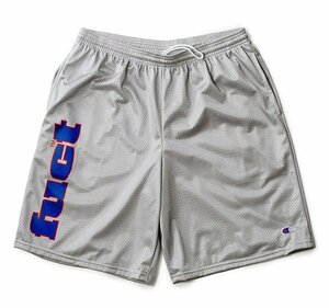 fuct (ファクト) チャンピオン メッシュショーツ ショートパンツ OG LOGO CHAMPION MESH SHORTS ATHLETIC GRAY ライトグレー (XL)