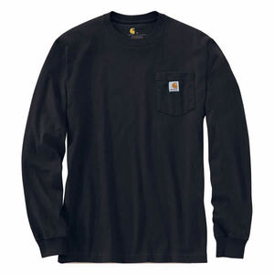 CARHARTT (カーハート) US ロンT ロングTシャツ 長袖 K126 Men’s Workwear Pocket L/S T-Shirt Navy ネイビー (L) ポケット付き 無地