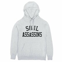 Soul Assassins (ソウルアサシンズ) パーカー プルオーバー SA College Arch Hoodie H.Grey ヘザーグレー (2XL) HIPHOP ヒップホップ_画像1