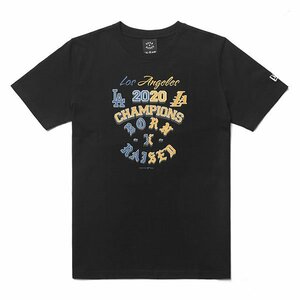 BornxRaised (ボーンアンドレイズド) Tシャツ CITY OF CHAMPIONS TSHIRT BLACK ブラック (L) Lakers Dodgers NEW-ERA