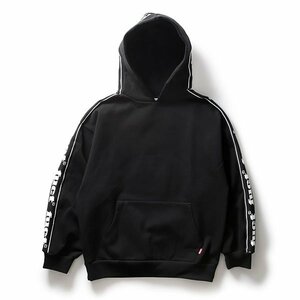 Fuct (ファクト) パーカー プルオーバー OG LOGO RIBBED HOODIE BLACK (L)